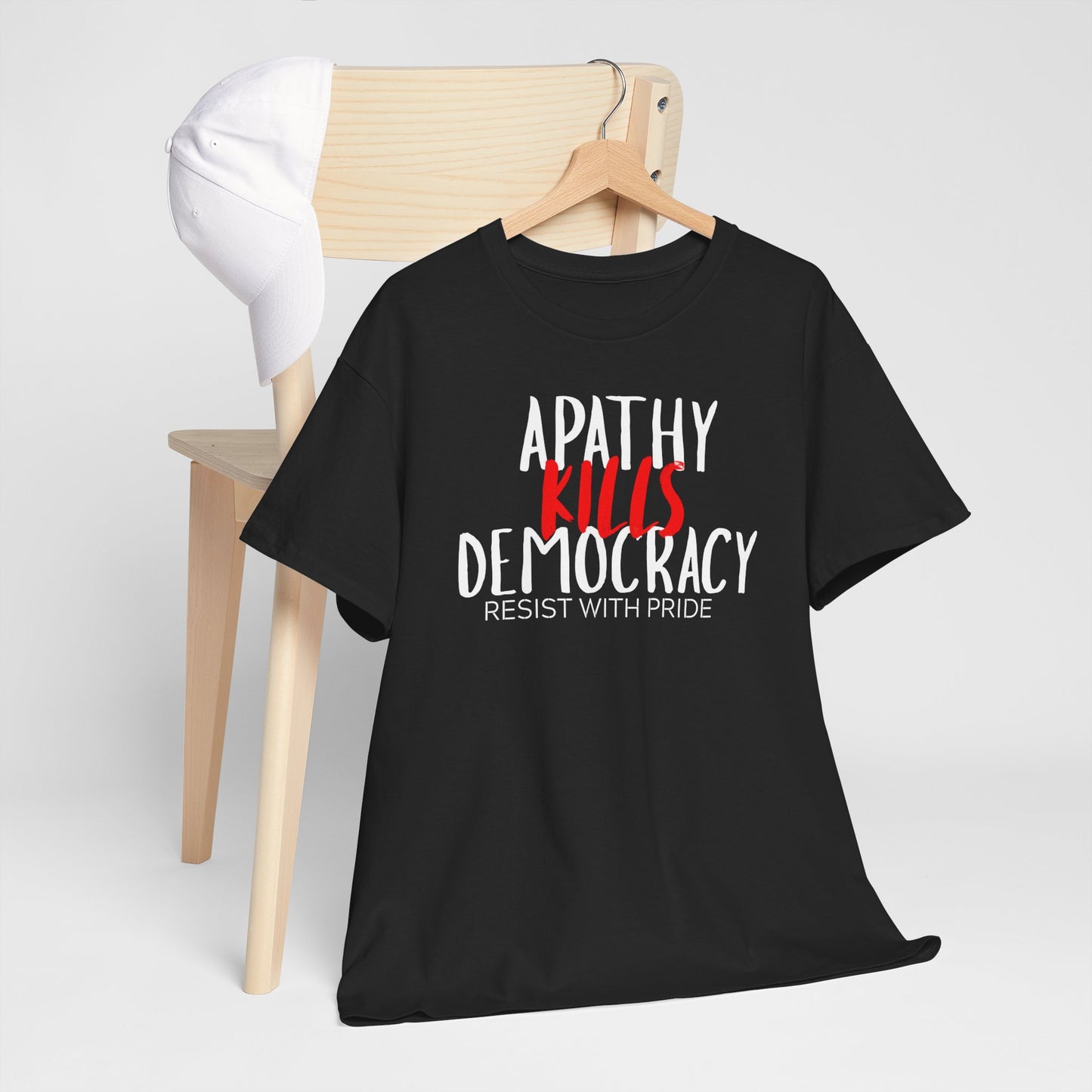 Apathy Kills Democracy Cotton Tee