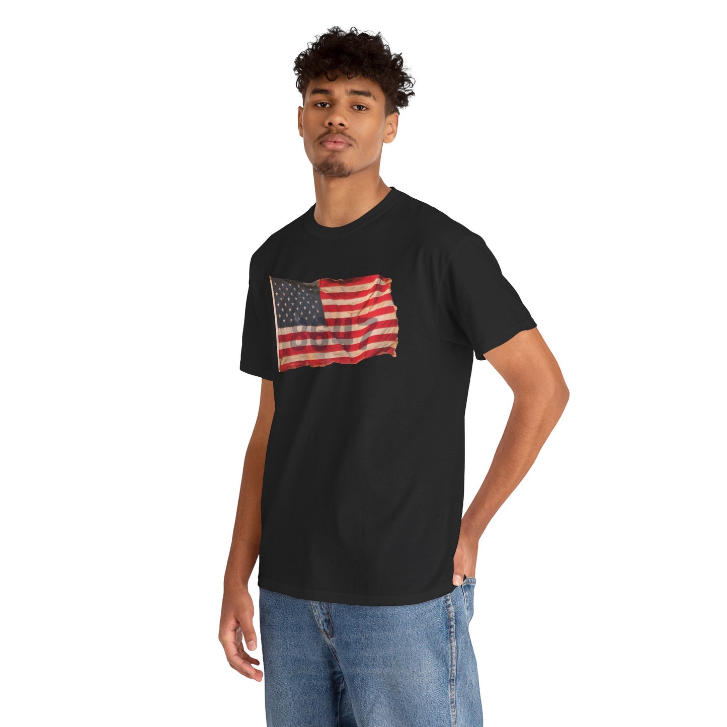 8647 Flag Tee - Unisex Heavy Cotton