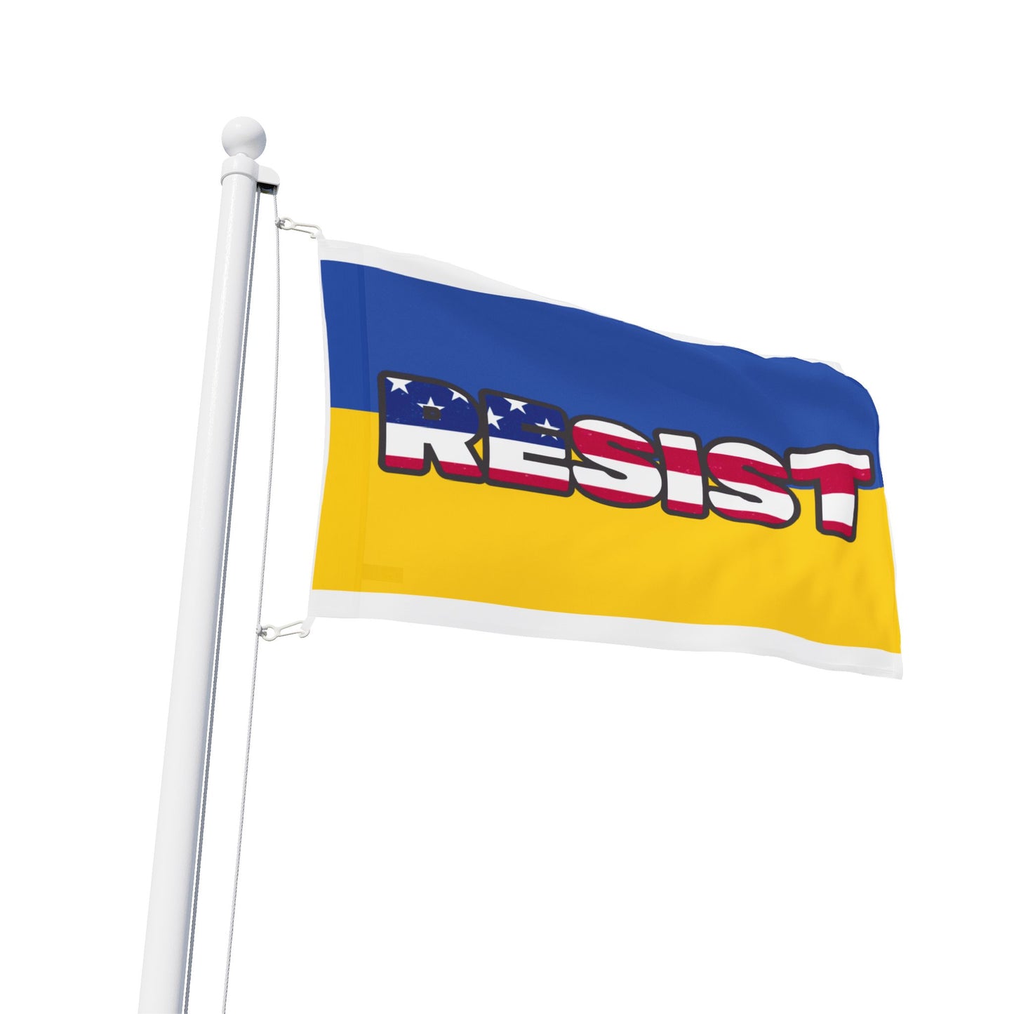 Resist Support Ukraine Double Sided Flag