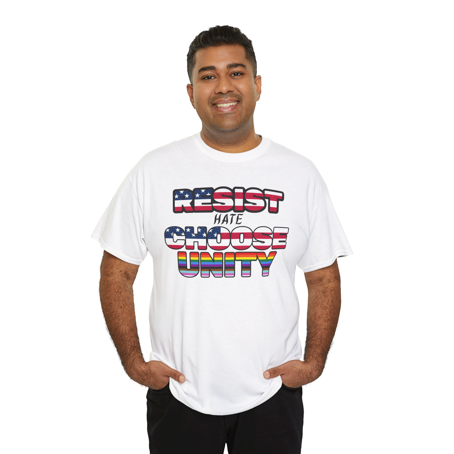 Resist Hate Choose Unity Unisex Heavy Cotton Tee