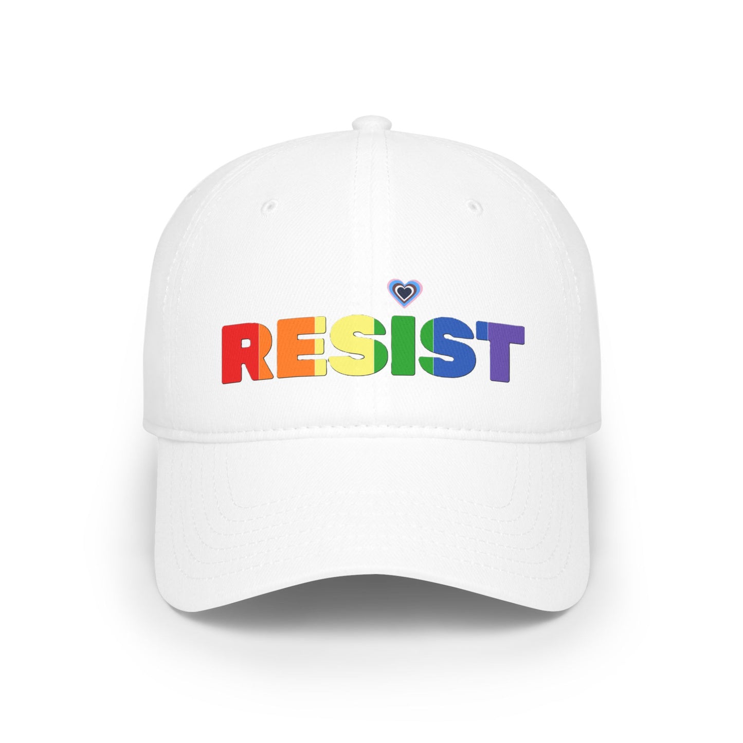 RESIST Pride Heart Print Low Profile Baseball Cap