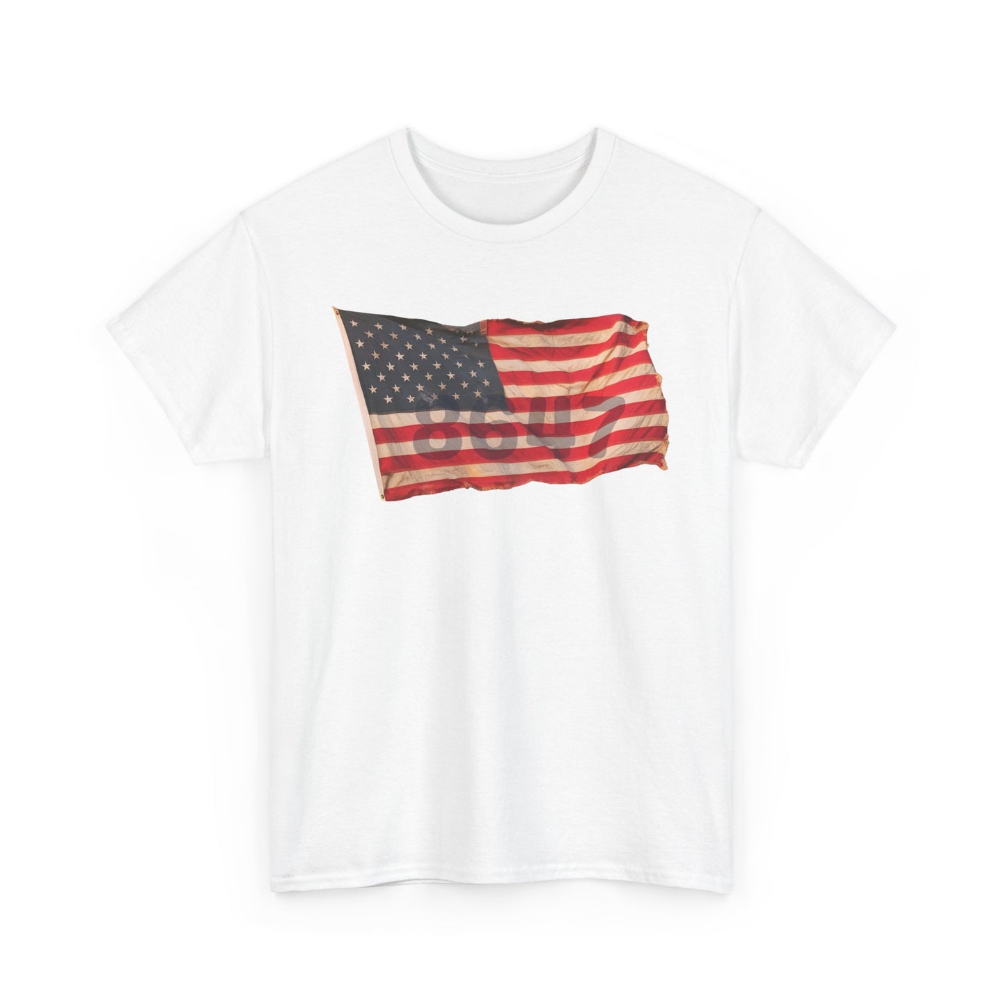8647 Flag Tee - Unisex Heavy Cotton