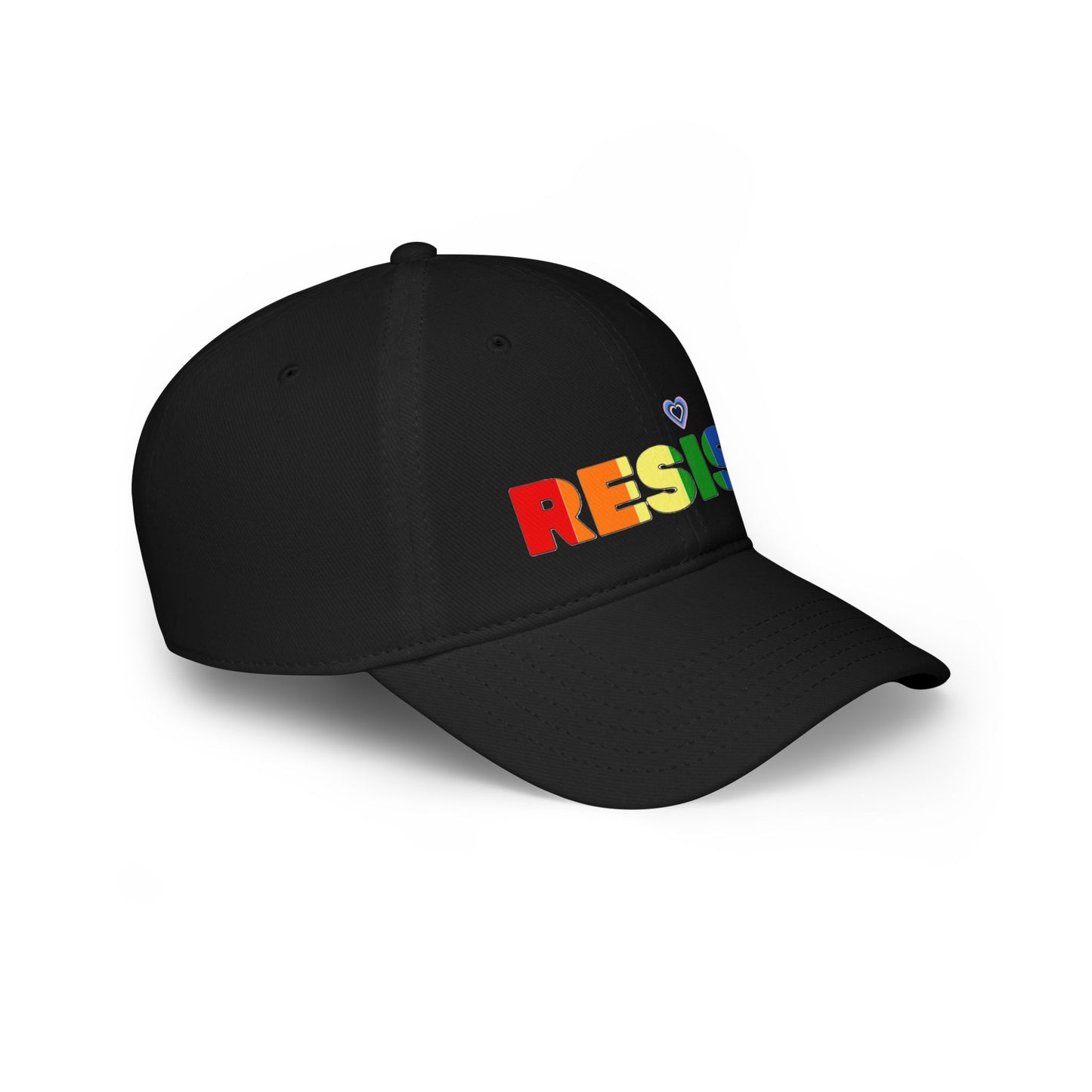 RESIST Pride Heart Print Low Profile Baseball Cap