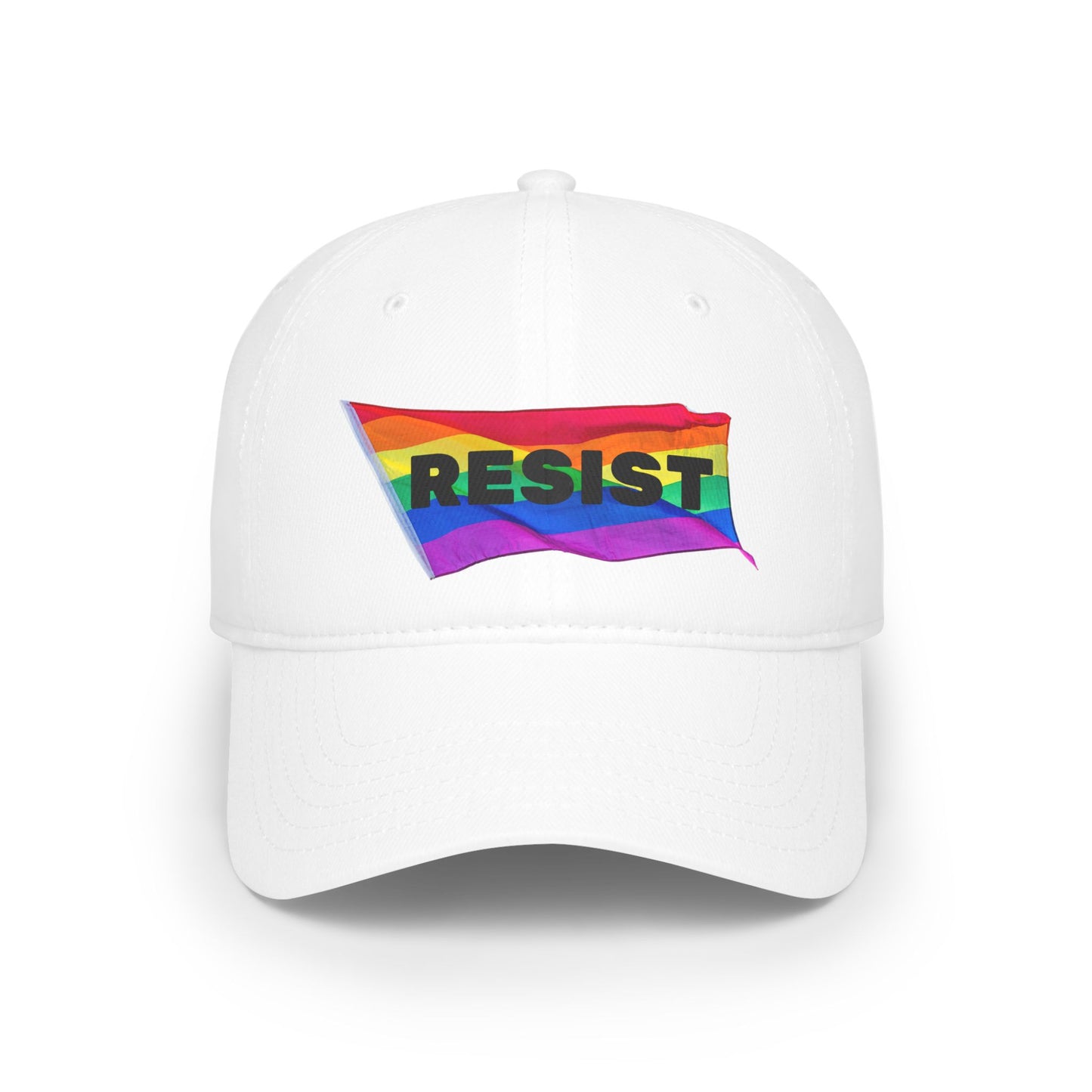 RESIST Pride Flag Print Low Profile Baseball Cap