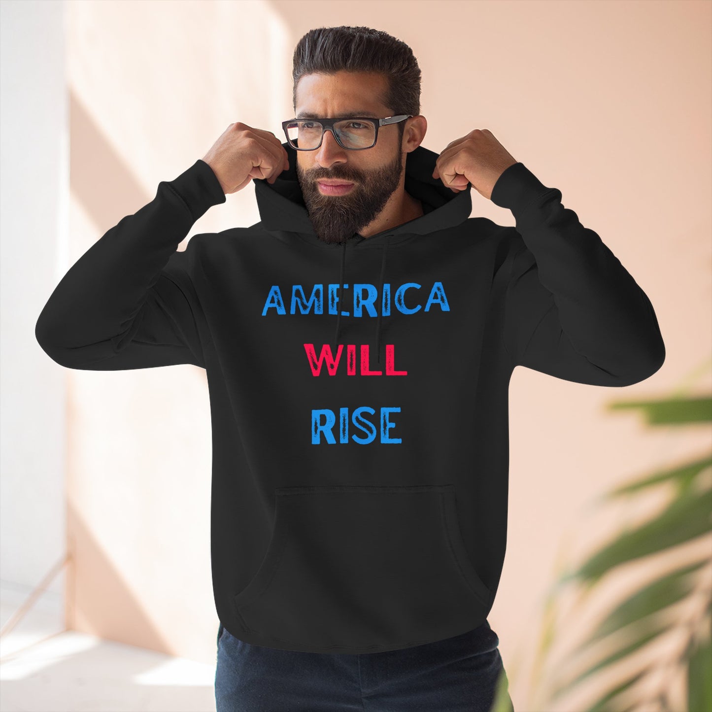 America will Rise Hoodie — Fleece Pullover