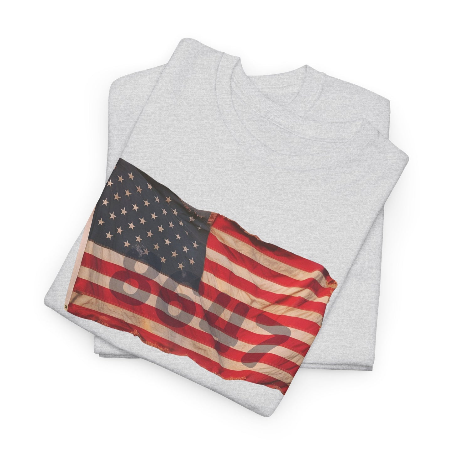 8647 Flag Tee - Unisex Heavy Cotton