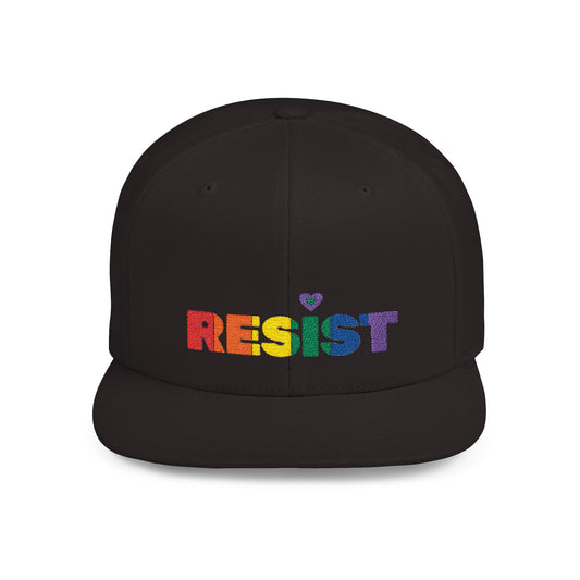 Resist Embroidered Flat bill cap