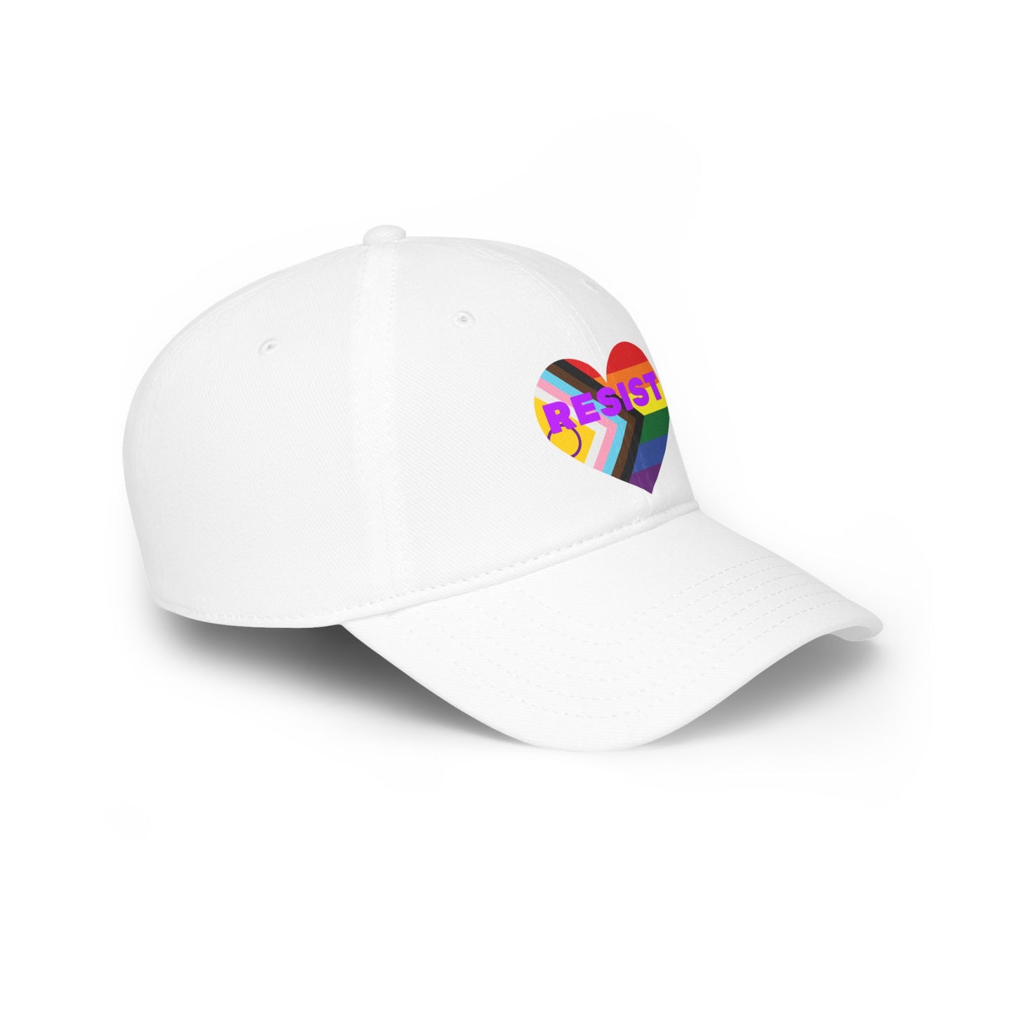 RESIST Pride Heart Print Low Profile Baseball Cap