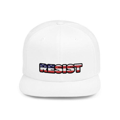 RESIST USA FLAG Embroidered Snapback Hat