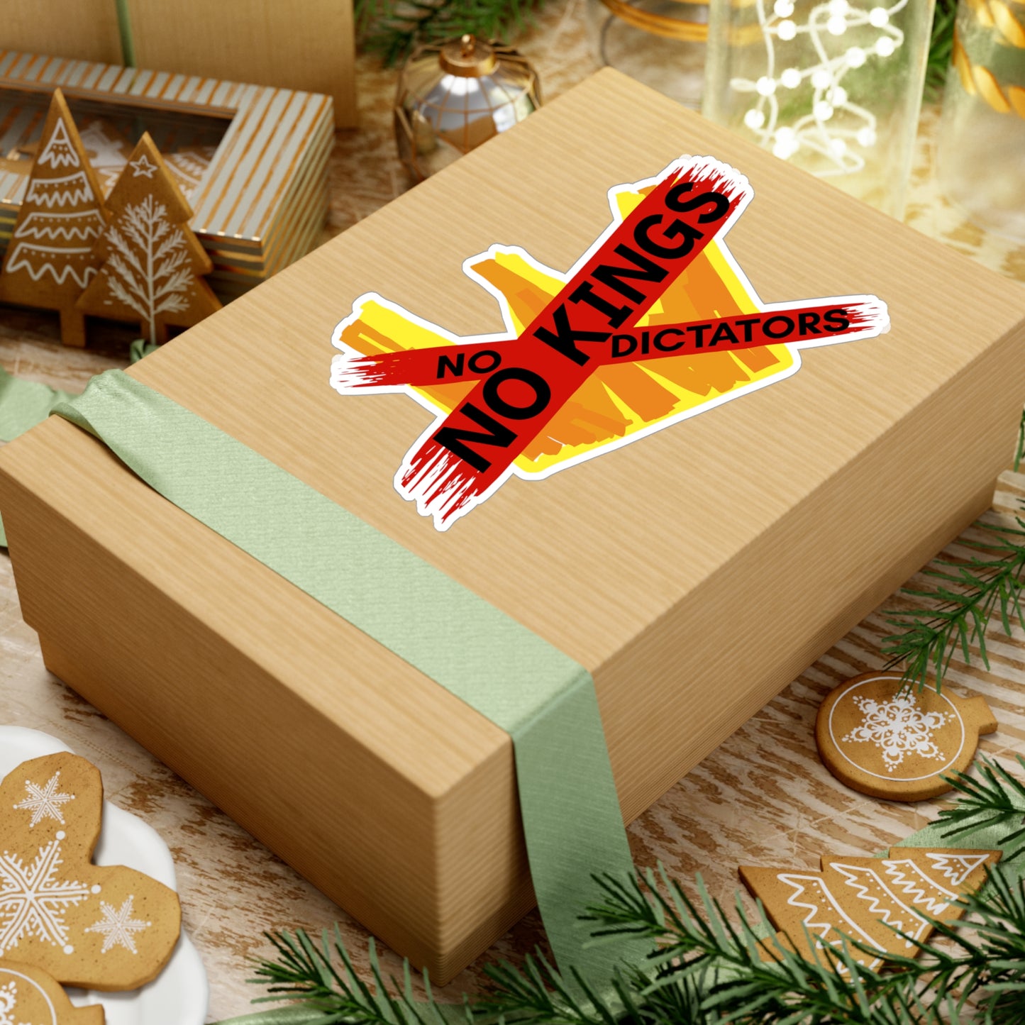 No Kings No Dictators Kiss-Cut Vinyl Decals