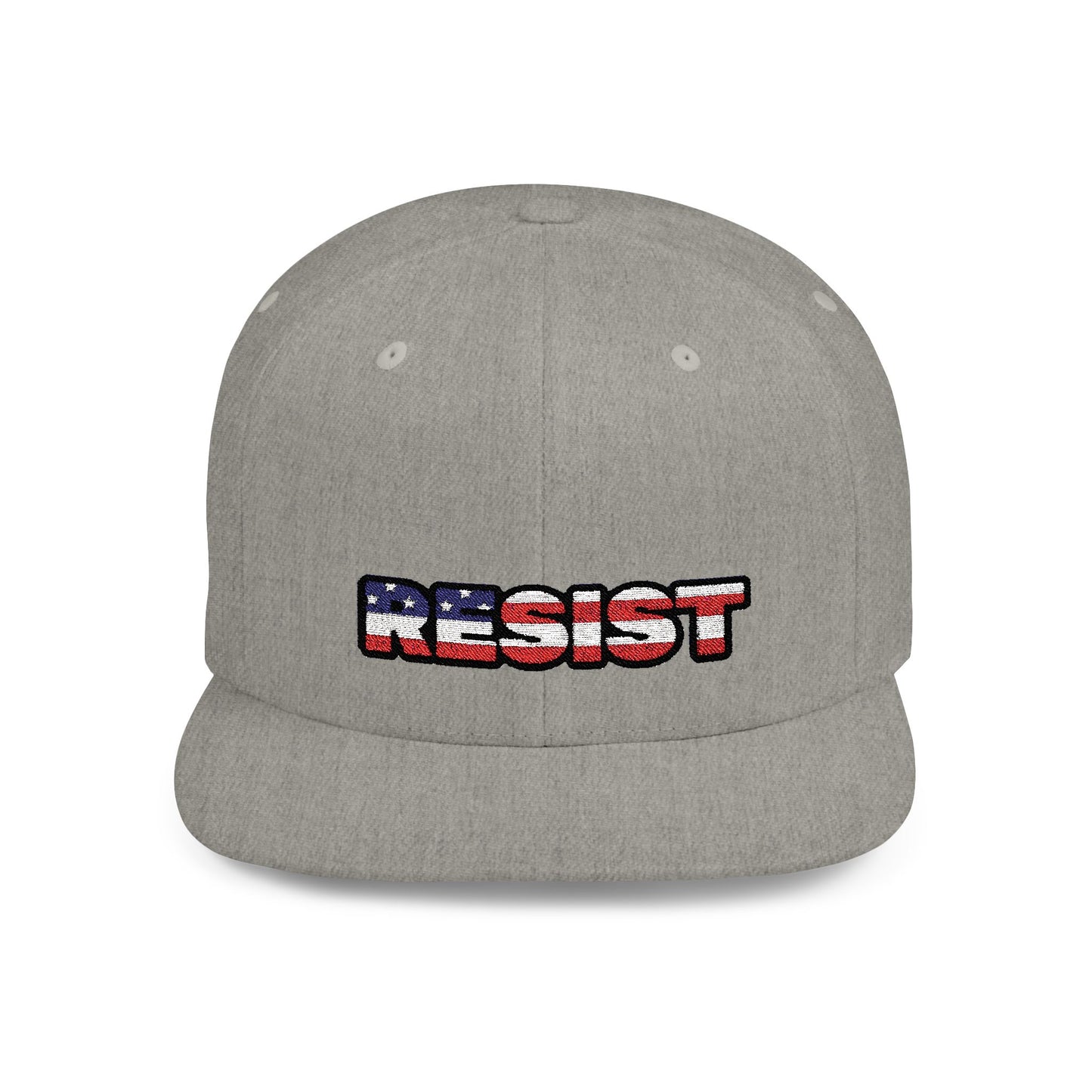 RESIST USA FLAG Embroidered Snapback Hat