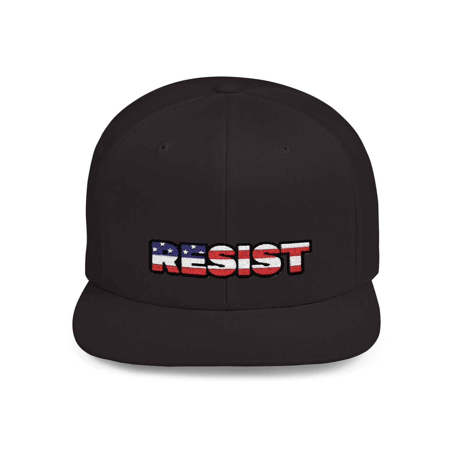 RESIST USA FLAG Embroidered Snapback Hat