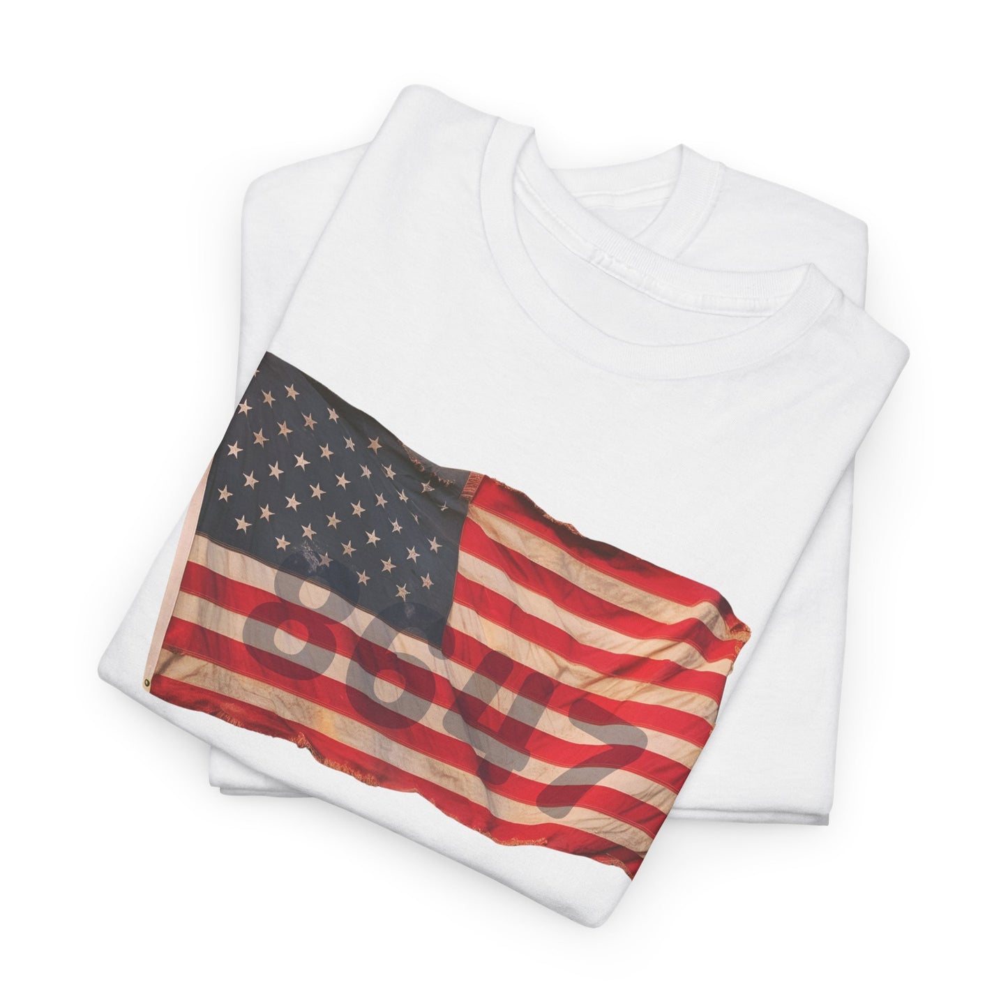 8647 Flag Tee - Unisex Heavy Cotton