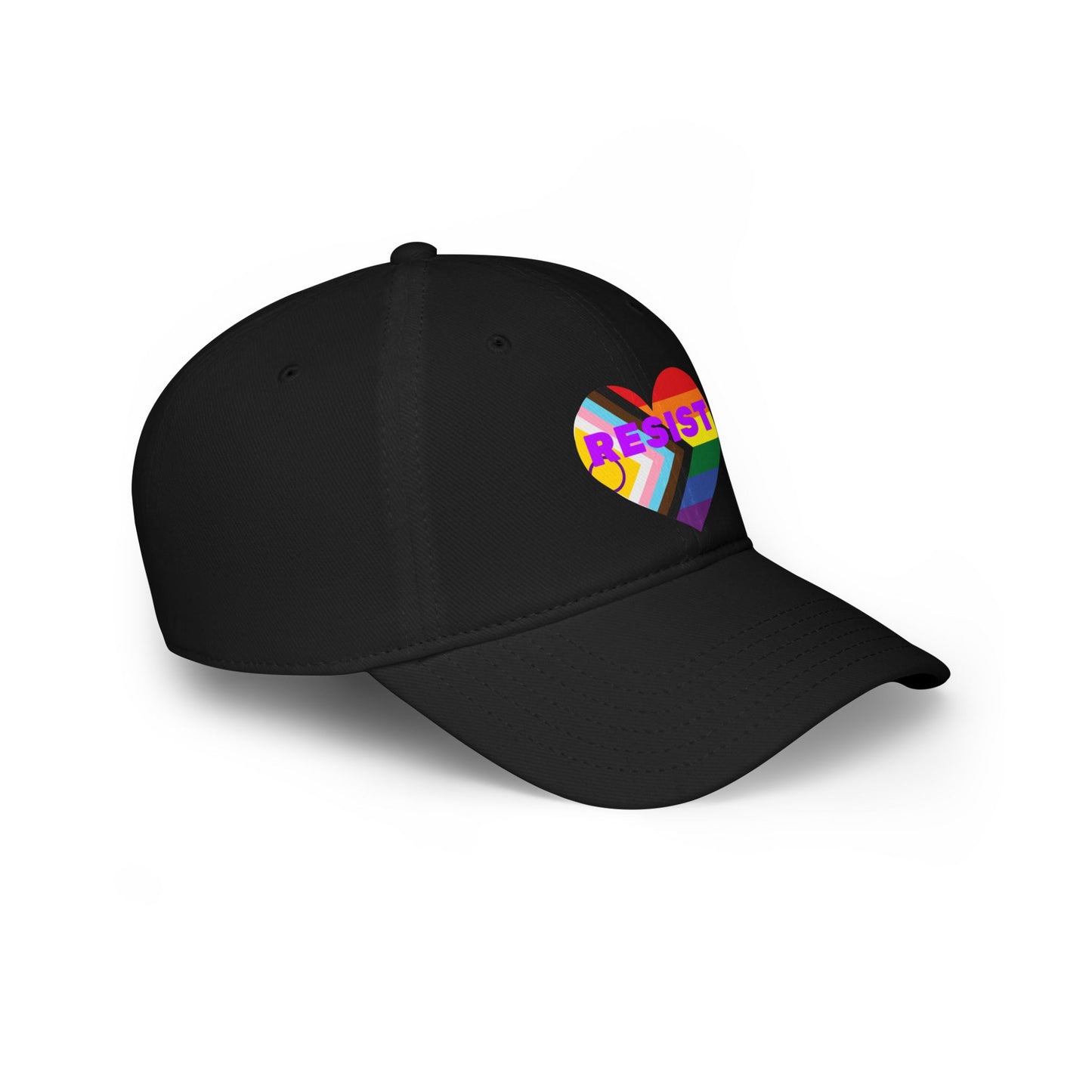 RESIST Pride Heart Print Low Profile Baseball Cap