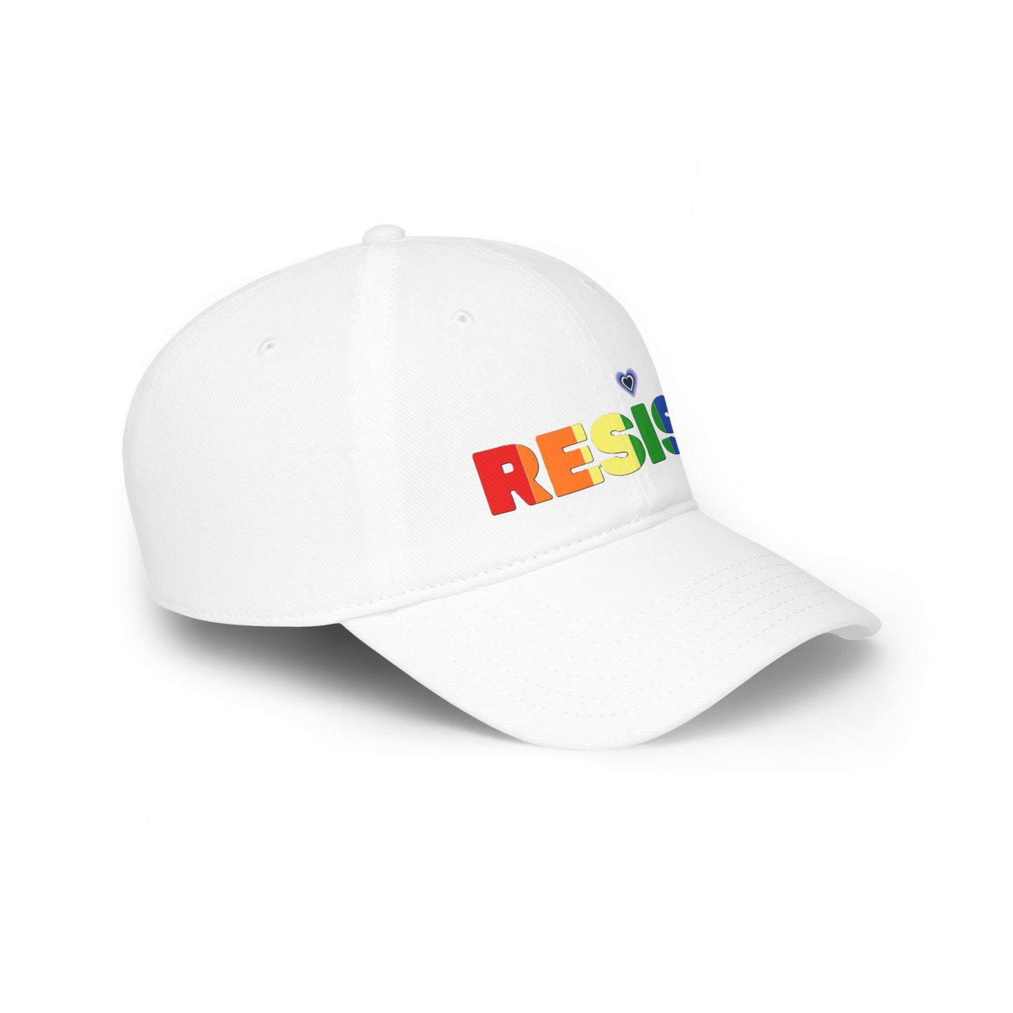 RESIST Pride Heart Print Low Profile Baseball Cap