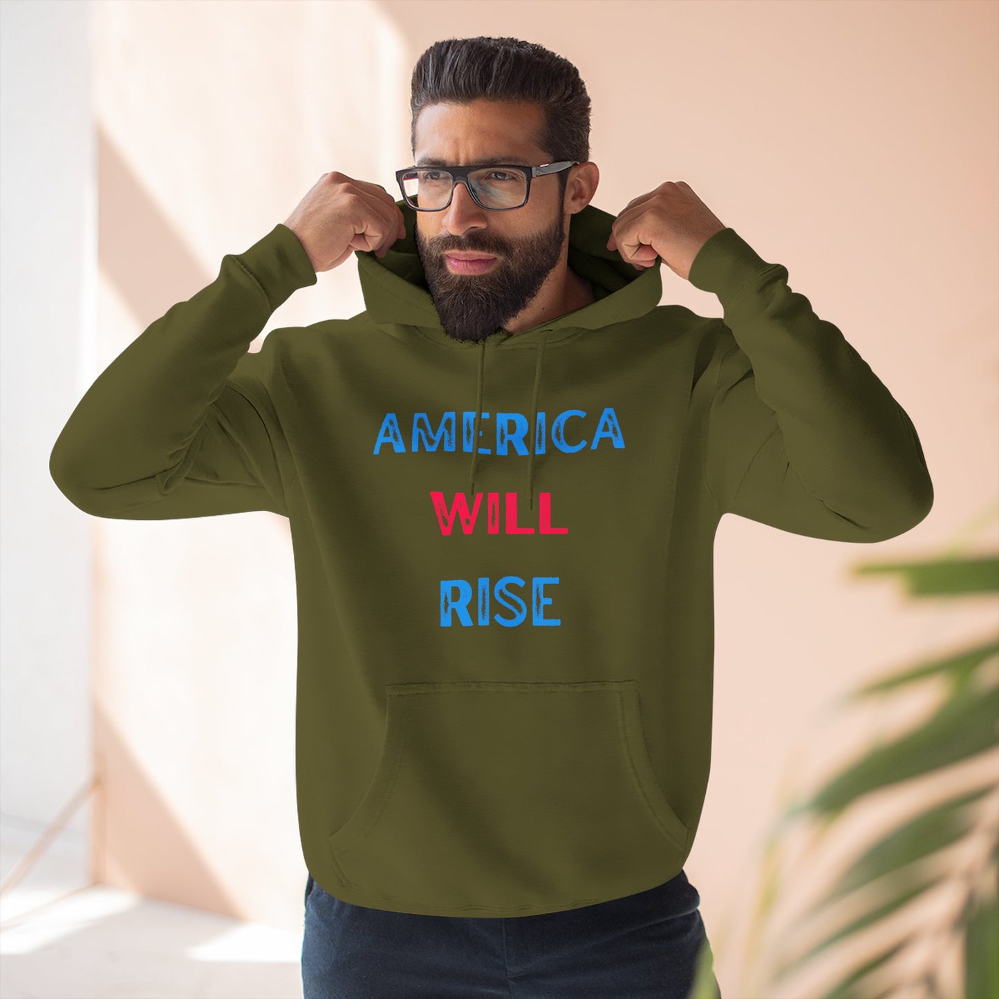America will Rise Hoodie — Fleece Pullover