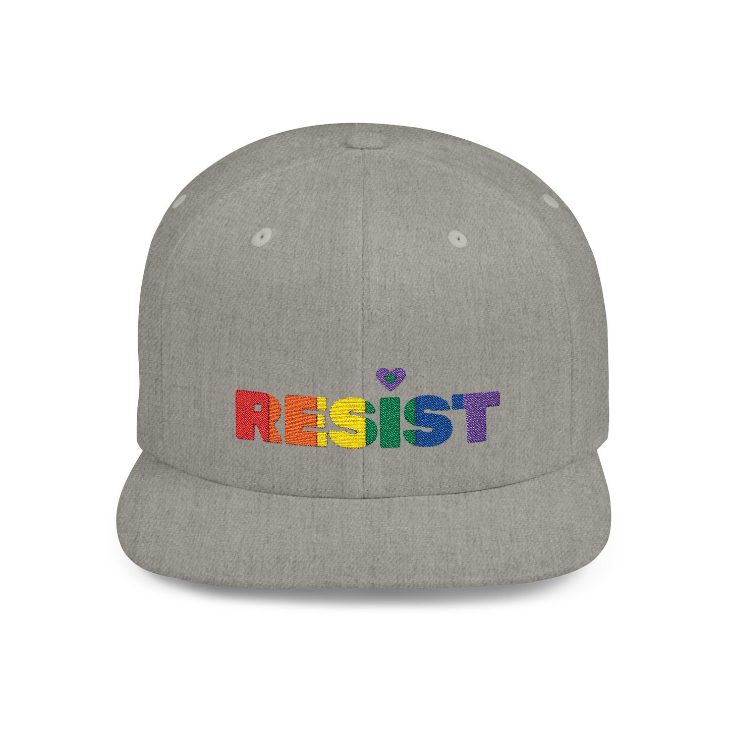 Resist Embroidered Flat bill cap