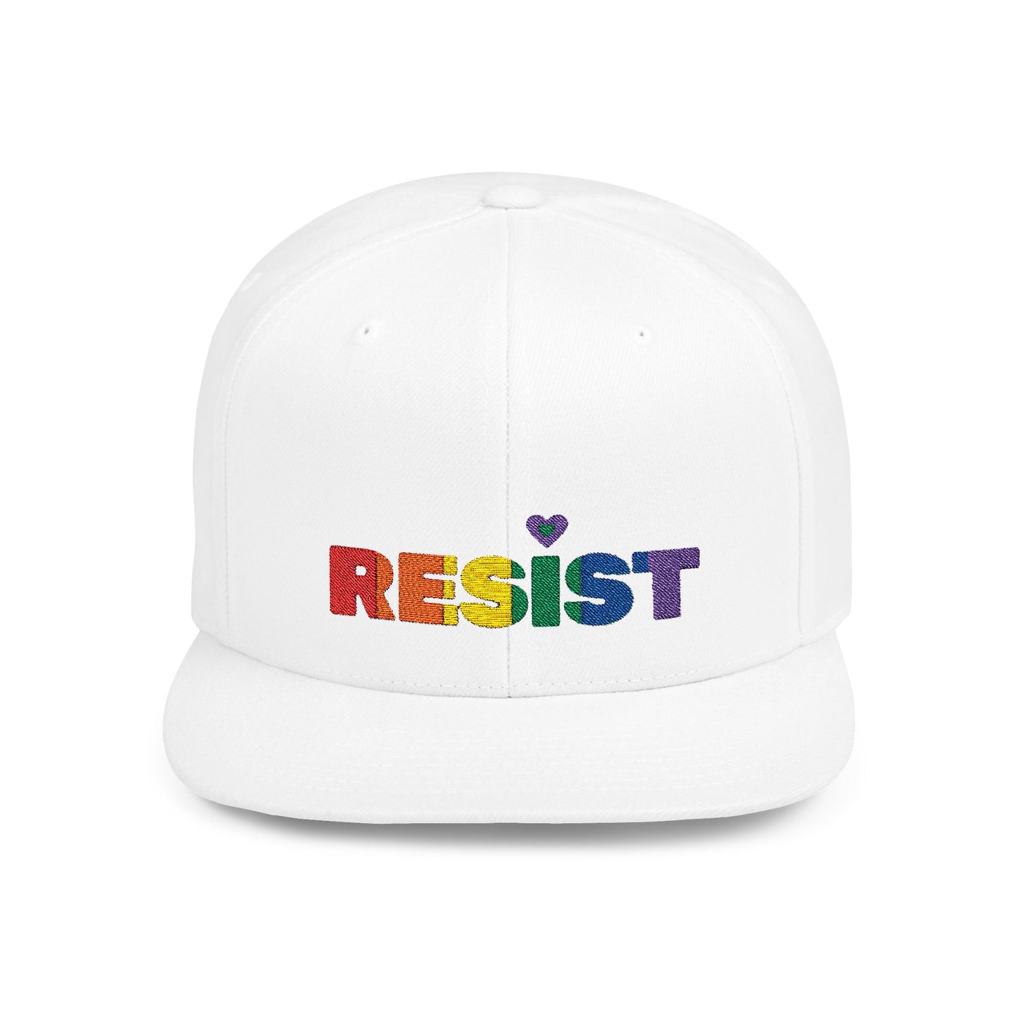 Resist Embroidered Flat bill cap