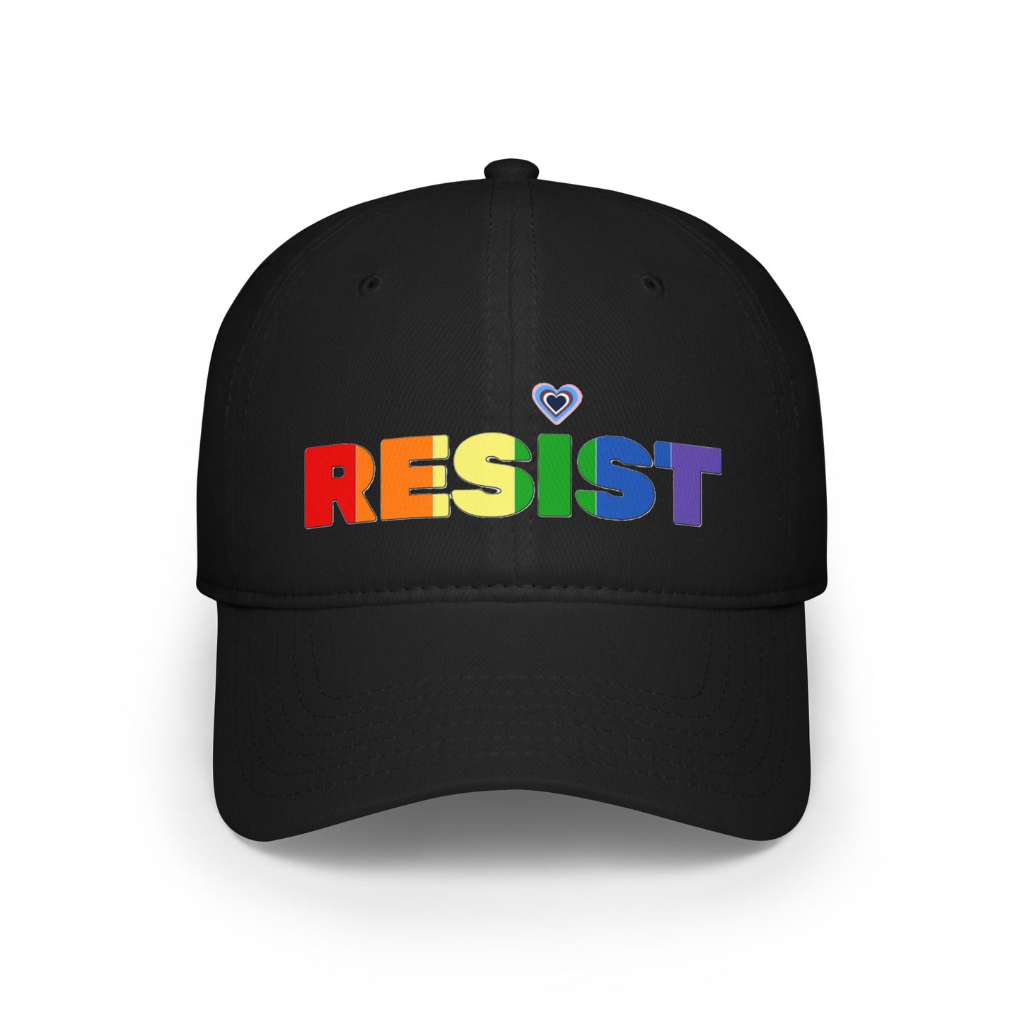 RESIST Pride Heart Print Low Profile Baseball Cap