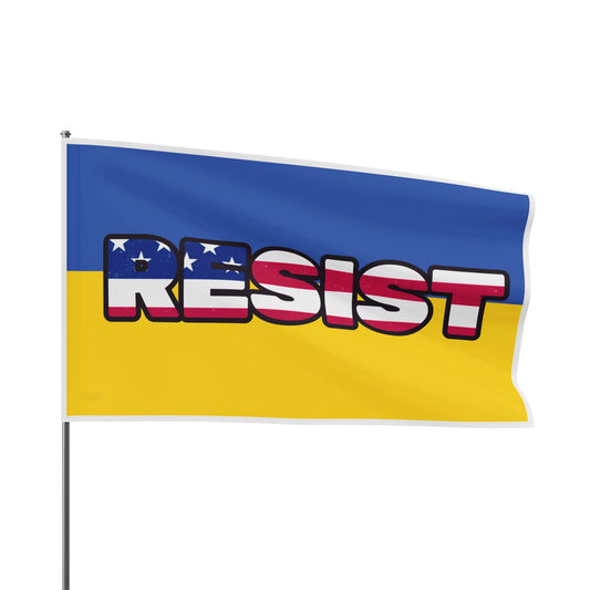 Resist Support Ukraine Double Sided Flag