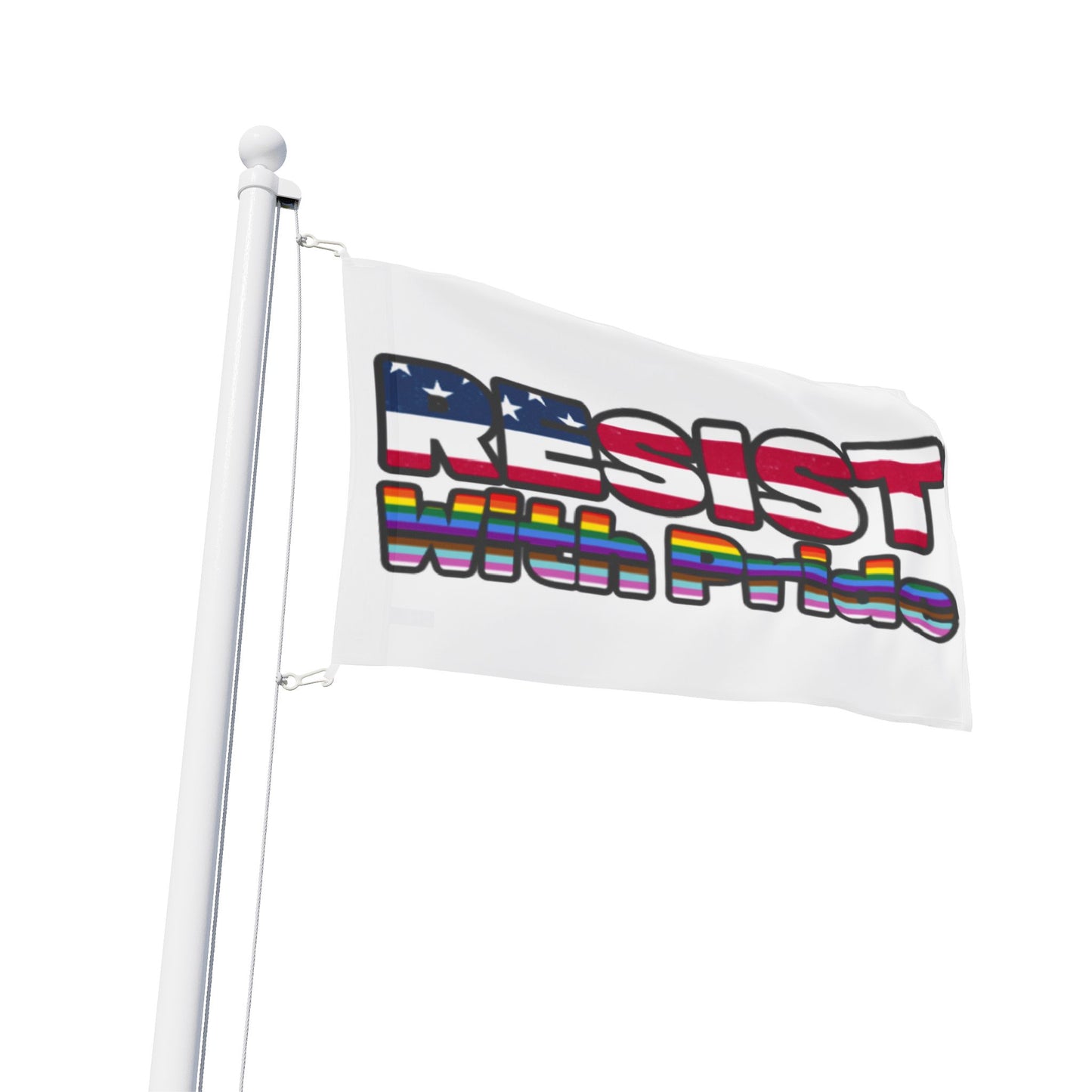 Double Sided Pride Flag - 'RESIST With Pride'